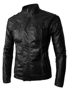 Autumn and Winter Men's Fashion Motorcycle Jackets秋冬男夹克