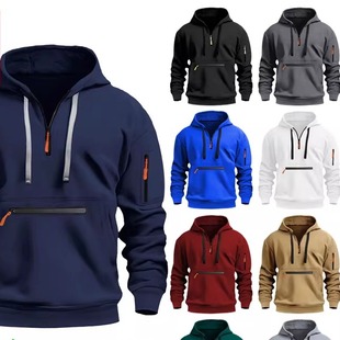 hooded 休闲抓绒连帽卫衣Casual sleeved long sweatshirt fleece