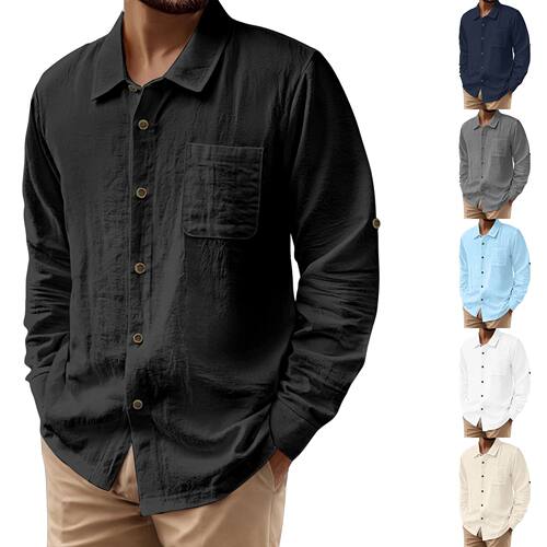 Men's beach vacation casual long sleeved shirt男休闲长袖衬衫