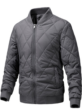 Solidcolor men's lightweight cotton clothing纯色简约轻薄棉服