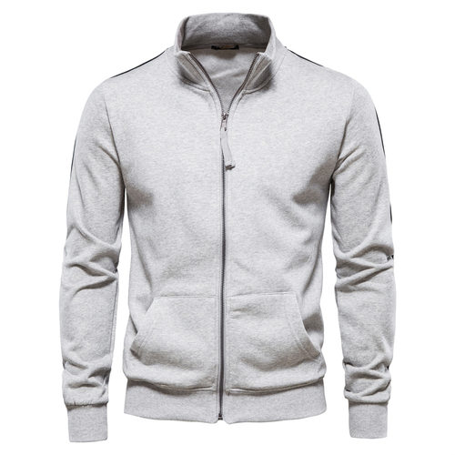 Men stand up collar zipper versatile hoodie男士立领拉链卫衣