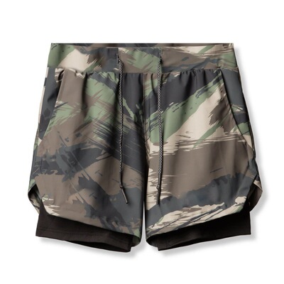 Men's double-layer anti glare sports shorts 男士双层运动短裤