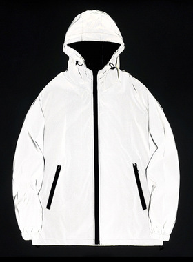 春秋男时尚表演反光夹克Fashion performance reflective jacket