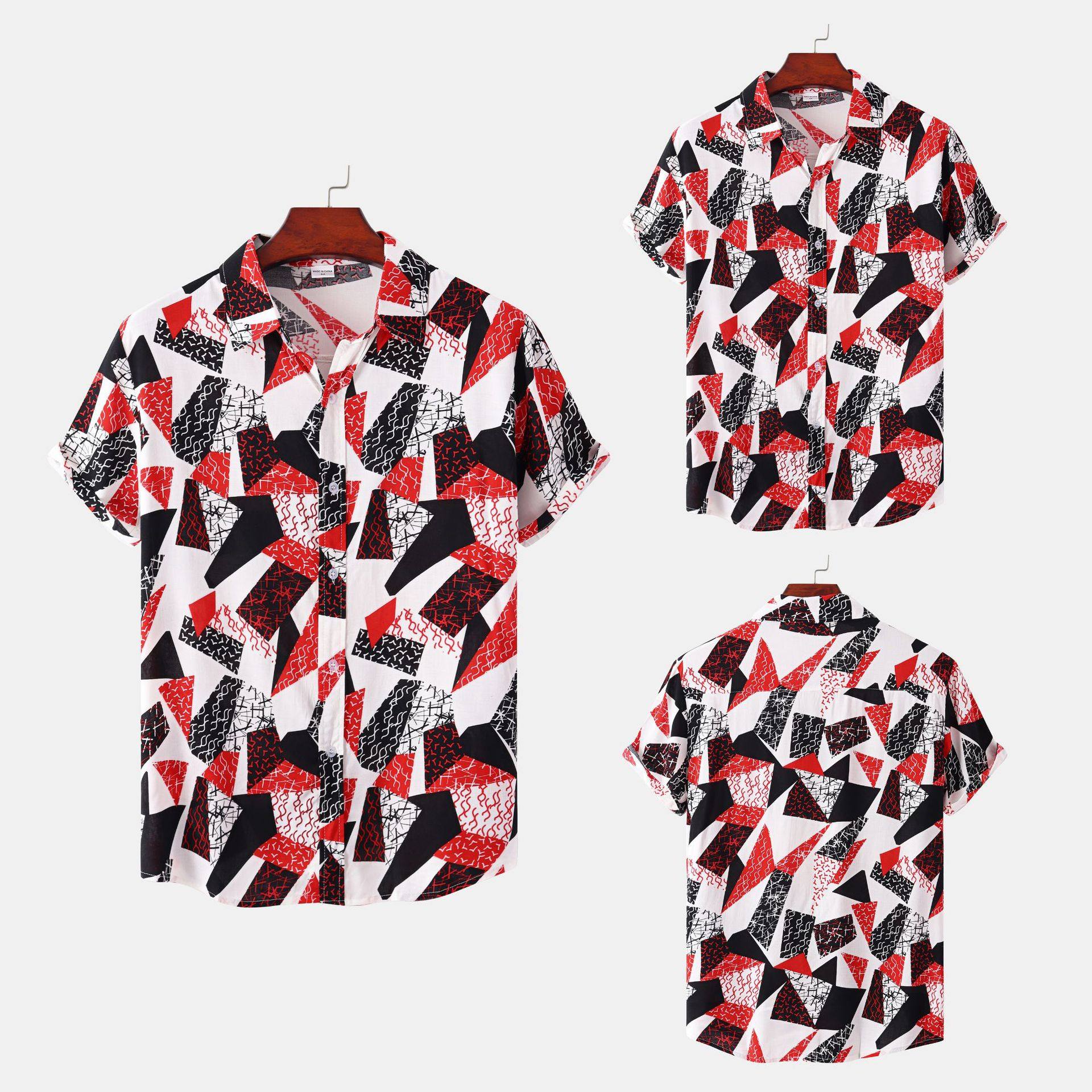短袖夏威夷印花衬衫Men's short sleeved Hawaiian printed shirt,男装,衬衫,淘宝优惠券,粉丝福利购,淘宝优惠卷