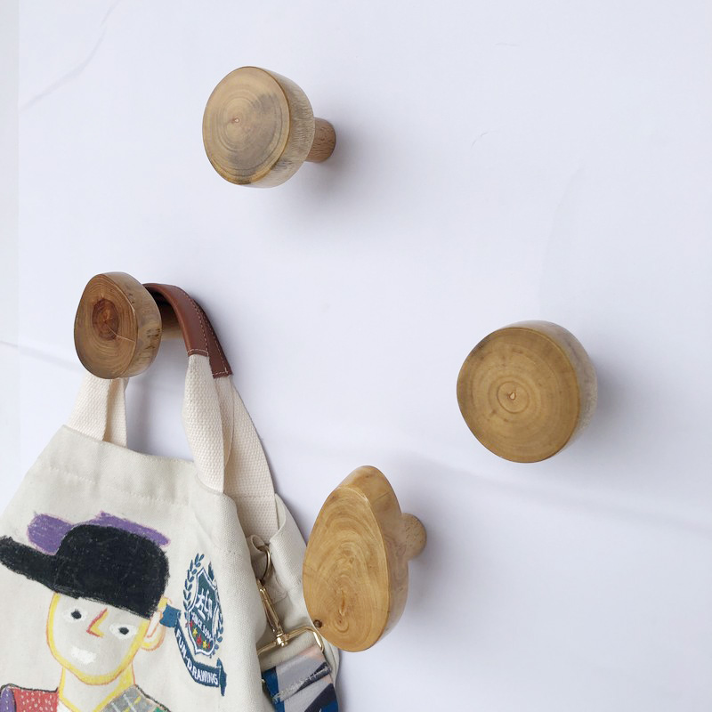 实木挂衣架创意墙上玄关衣帽钩