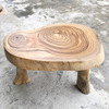 Log The original ecology Ring tea table sofa Side table solid wood Retro balcony Windows Table Tatami Small coffee table