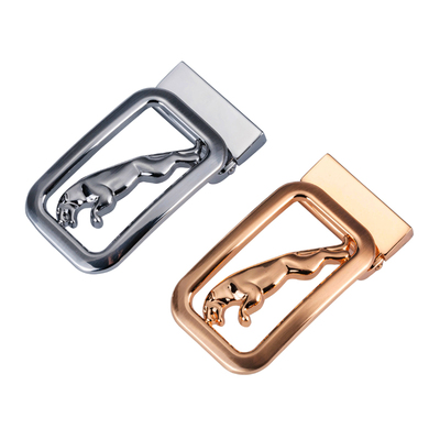 男士锌合金豹子平滑扣头3.8