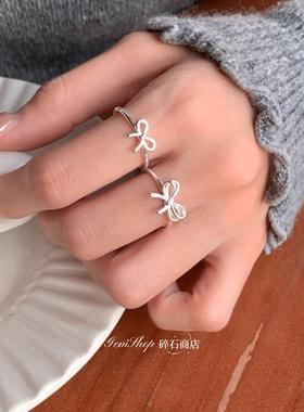 少女感满满！精致百搭蝴蝶结戒指