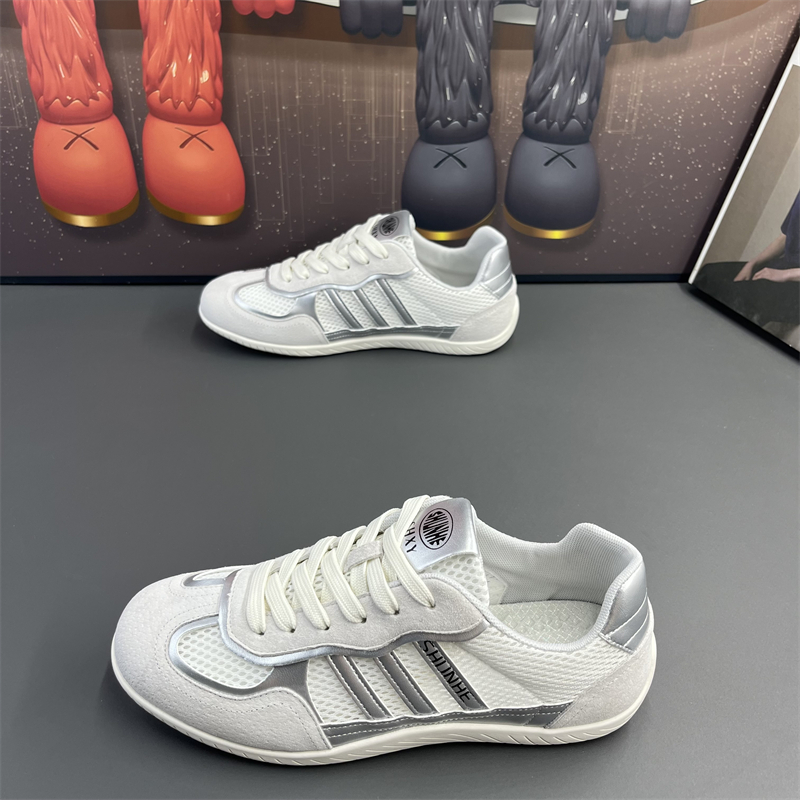 阿甘鞋男款2025新款夏季透气网面休闲鞋百搭小白鞋轻便软底德训鞋