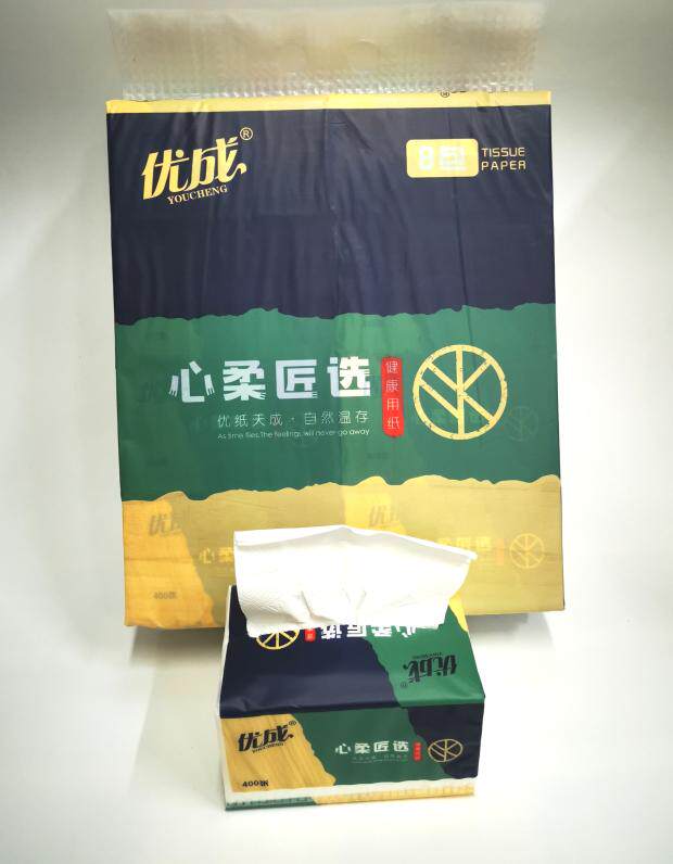 优成抽纸心柔匠选纸巾400张4层图片
