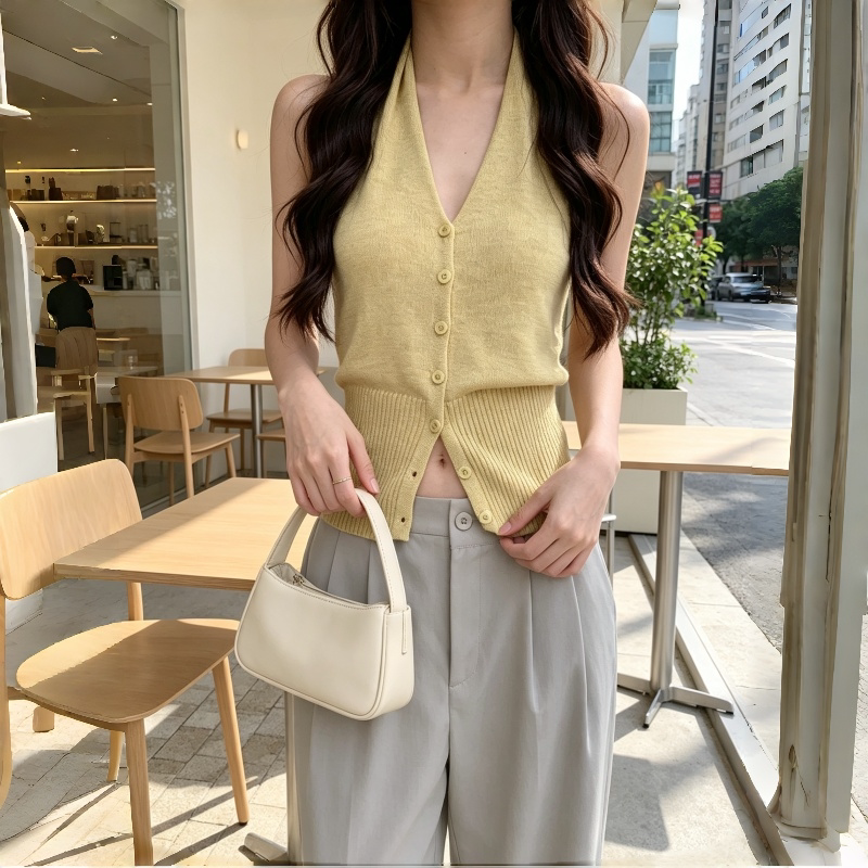 吊带背心女夏外穿美背v领