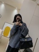 女装 自留 大毛衣套头针织衫 秋冬款 领子是亮点 敲有腔调
