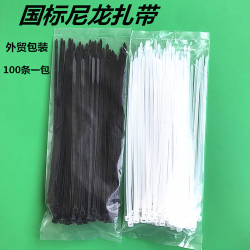 自锁式国标固定封条黑色尼龙扎带