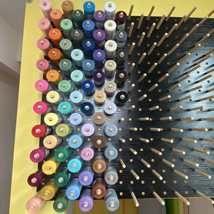 制衣鞋厂缝纫机线架子宝塔线大小线珠宝玉线实木洞洞板收纳置物架