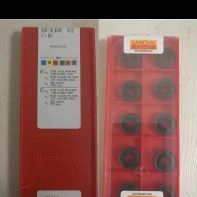 出售山特维克RCMT1606MO    4215  /4225   /4235数控R8圆车刀片