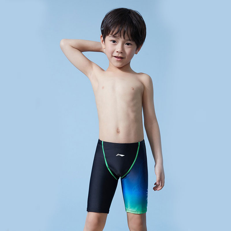 李宁男五分裤竞技款泳裤专业