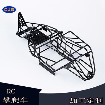 1/10仿真攀爬车配件 Axial Wraith幽灵90018 金属焊接防滚猪笼架