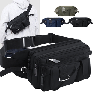 大容量牛津布耐磨腰包百搭户外运动胸前包防水时尚潮单肩斜挎背包