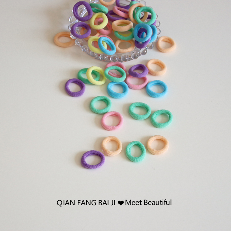 发绳毛巾圈彩色100根小头绳