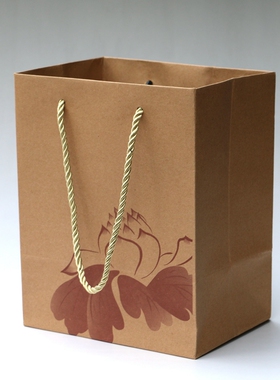 牛皮纸袋子拎袋蓝色匠心之作手提袋服装袋礼品袋购物袋加厚