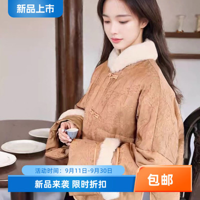 爆款羽绒服新中式国风羽绒服促销