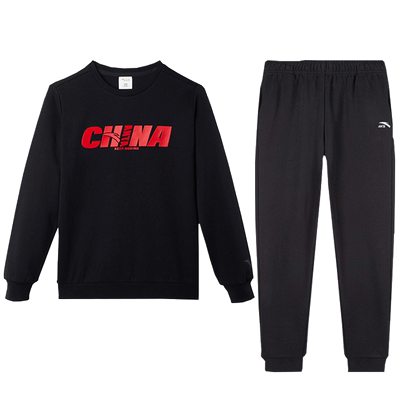 安踏运动套装男大童卫衣长裤