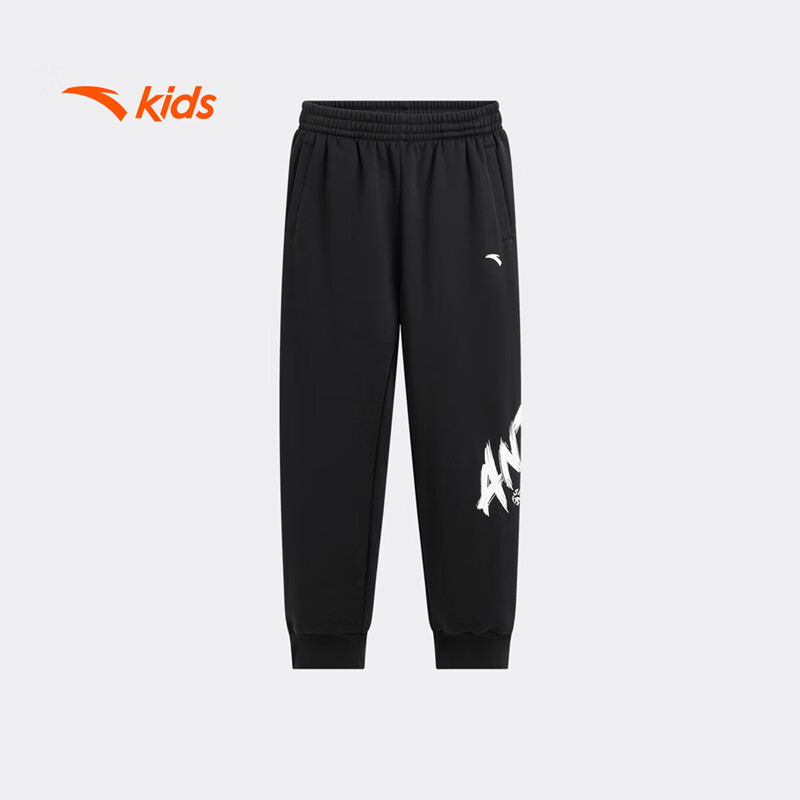安踏童装男童运动长裤冬季新款加绒保暖休闲裤大童青少年男孩裤子
