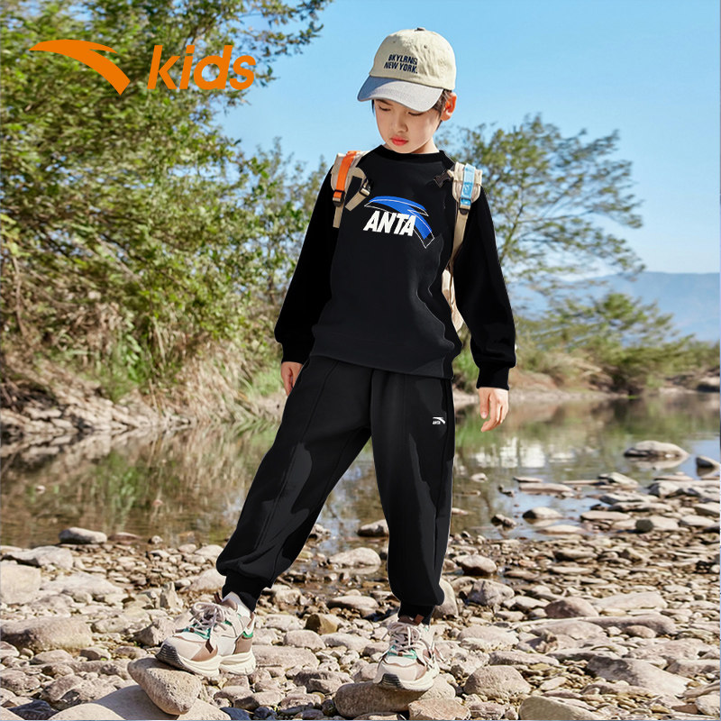 安踏童装男童秋冬套装2026新款儿童运动服中大童休闲秋装男孩学生