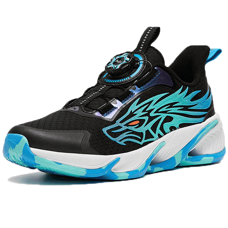 安踏童鞋儿童跑步鞋2025冬季新款男童旋转纽扣运动鞋大童休闲鞋子