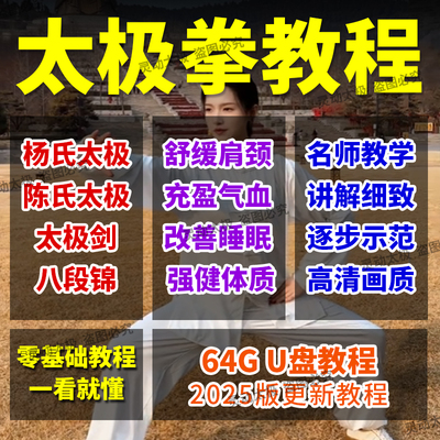 太极拳教程视频U盘高清全套