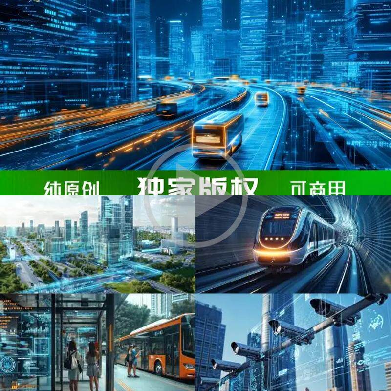 高清智慧交通5G网络城市规划数字公交地铁自动驾驶未来视频素材