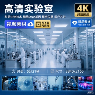 高清实验室科研生物技术细胞DNA基因精密仪器医疗芯片视频素材