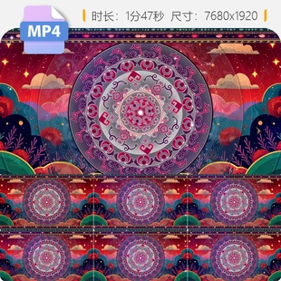 高清8K宽屏云南少数民族舞蹈花纹背景古典服饰中国风视频素材