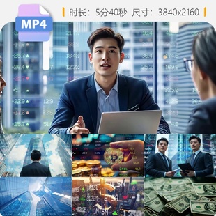 高清金融股市交易投资商务合作K线比特币汇率证券货币视频素材