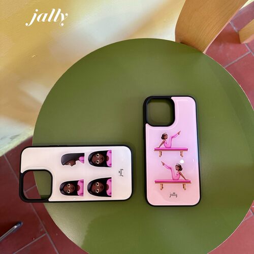 jally 韩国ins小众原创设计“黑皮辣妹hottie”氛围感少女粉色适