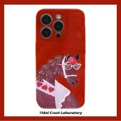 马年搞怪爱心墨镜小马菲林二合一手机壳适用苹果17nova14华为p70m