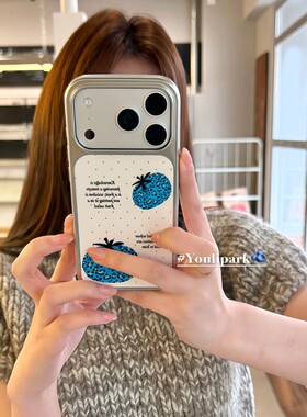 由里公园ins韩系甜酷时髦波点豹纹蓝色番茄17适用17pro苹果17ProM