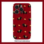 可爱马年小黑马菲林二合一手机壳适用苹果17nova14华为p70mate60