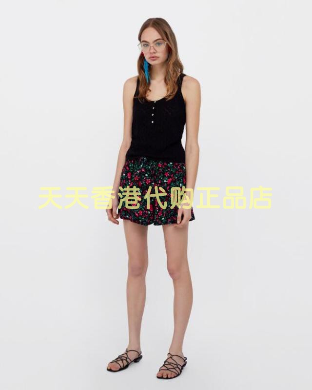 ZARA 香港专柜正品 繫腰帶飄逸短褲8372/021 女装