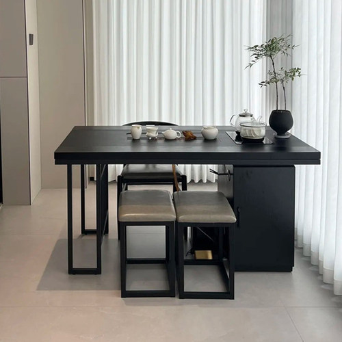 新中式茶桌烧水壶一体功夫泡茶台