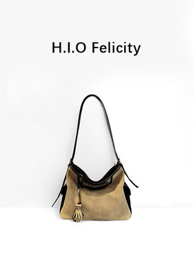 「艾薇严选」HIO Felicity简绒反绒皮托特包BB50180