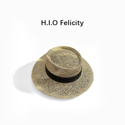 HIO Felicity 天然草编宽檐草帽女度假防晒遮阳帽礼帽CM55048