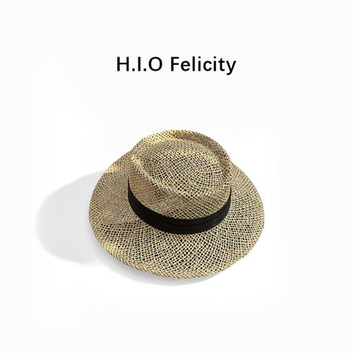 HIO Felicity 天然草编宽檐草帽女度假防晒遮阳帽礼帽CM55048