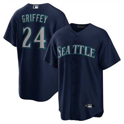 西雅图水手队 Seattle Mariners 24#GRIFFEY 男子运动透气棒球服