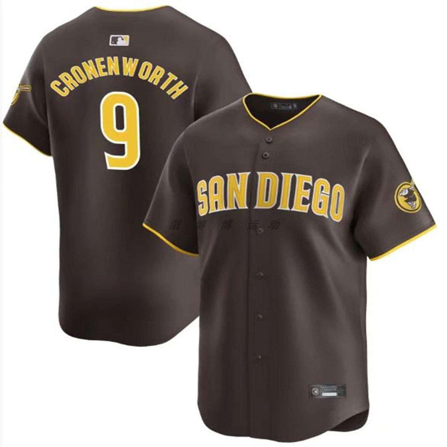 圣地亚哥教士队 San Diego Padres 9#CRONENWORTH 男子运动棒球服