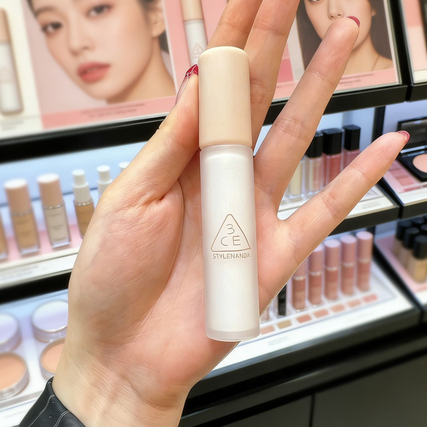 韩国3CE提亮液遮瑕液盖斑点痘印黑眼圈泪沟自然滋润持久女高光3ce