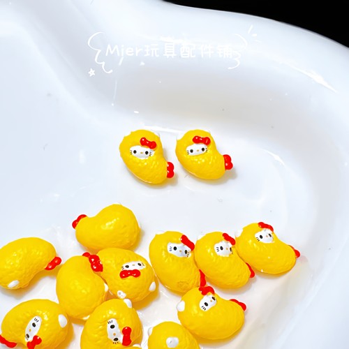 PU设计款HelloKitty炸虾迷你小逼嘎奶油胶公仔DIY串珠笔刀