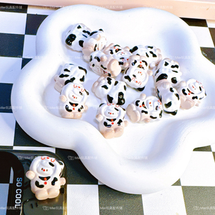 祖国版可爱奶牛YOYO盲盒配件食玩DIY滴胶奶油胶手机壳挂件笔刀