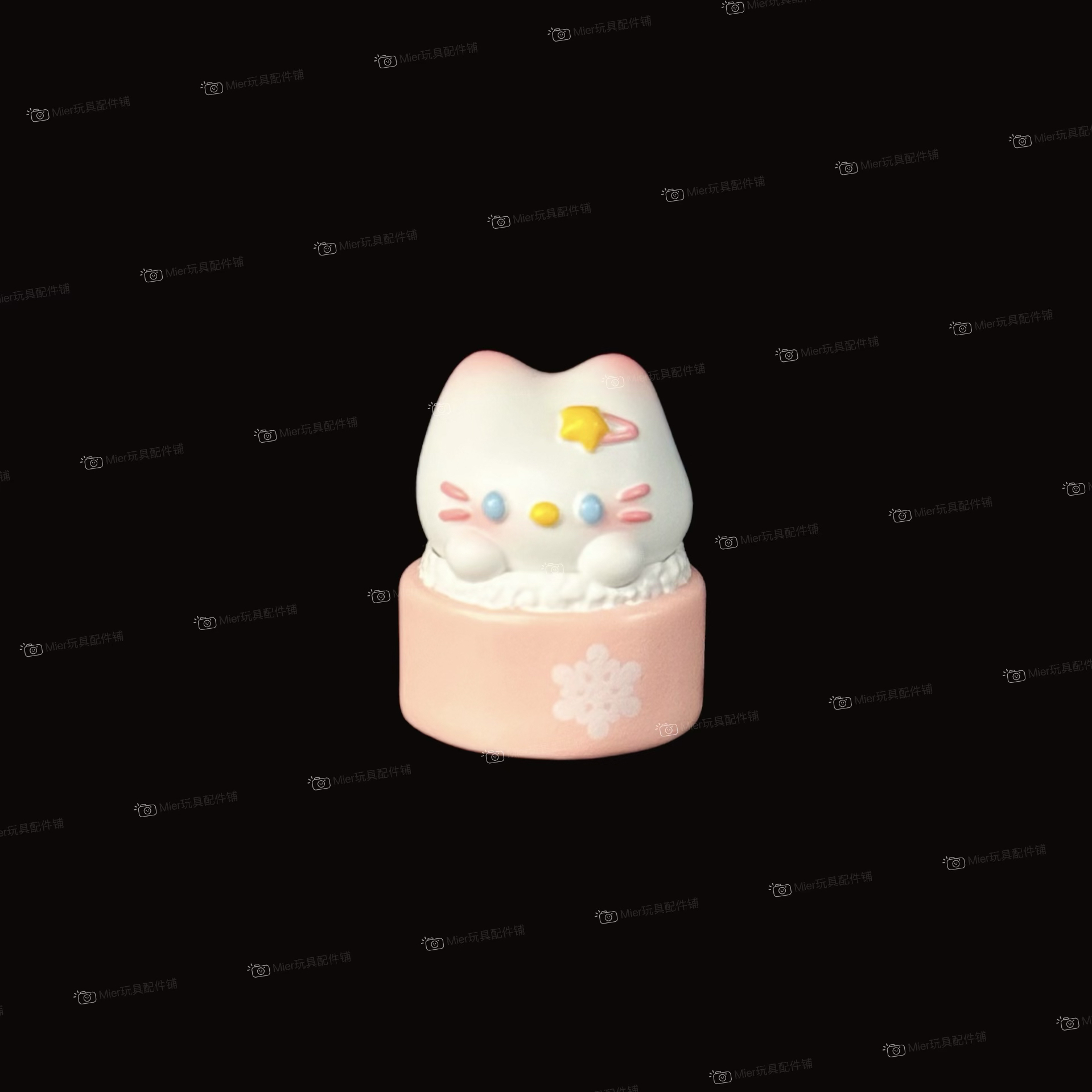 PU设计款Hello kitty饭团公仔DIY串珠奶油胶手机壳摆件笔刀
