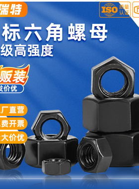8.8级高强度螺母螺帽大全六角螺丝帽M6M8M10M12M14M16M18M20M2224